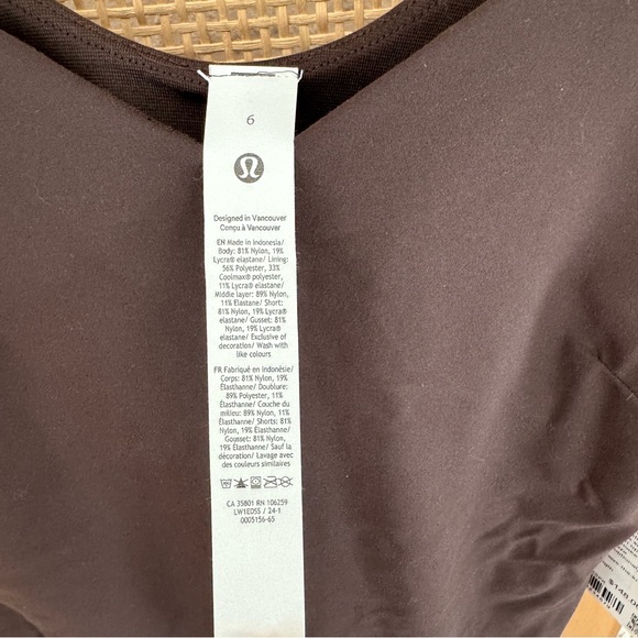 NWT LULULEMON ALIGN DRESS WITH BUILT IN SHORTS ESPRESSO BROWN SIZE 6 SMALL - Picture 5 of 7